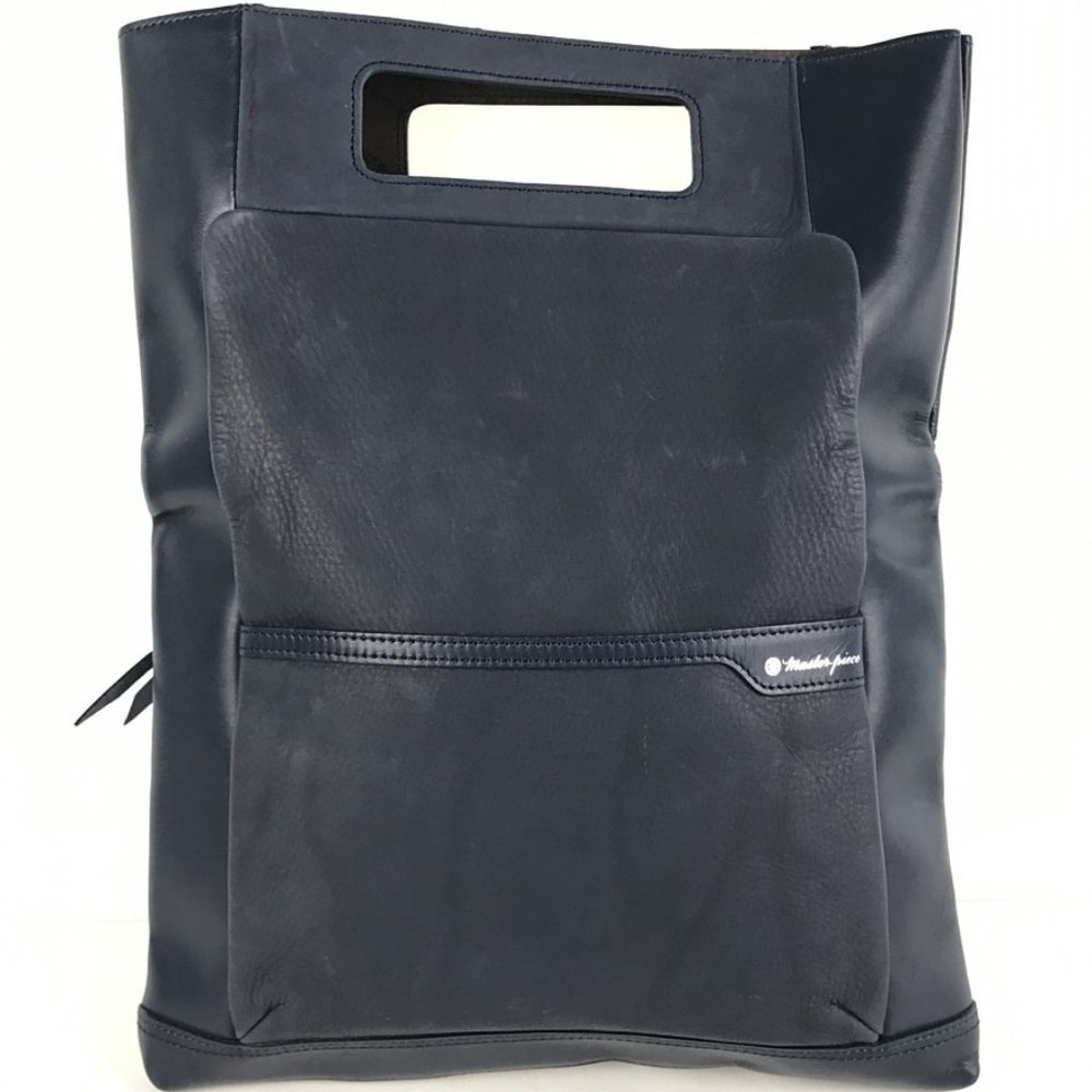 Master-Piece Co MSPC Blue Leather Handbag Clutch Bag - MADE IN JAPAN